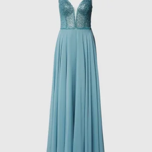 Swing Abendkleid Mit Paillettenbesatz – Bleu 9