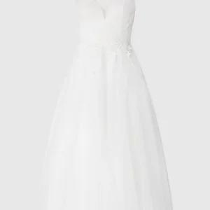 Luxuar Brautkleid Aus Tüll Mit Blüten-Applikationen – Offwhite 10